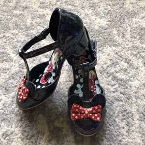 Disney heel shoes- size 11 toddler- red/black